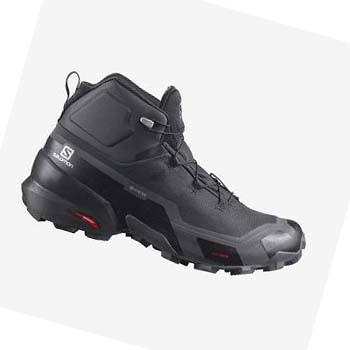 Tenis Senderismo Salomon CROSS HIKE MID GORE-TEX Hombre Grises Negros | MX 3565QMA